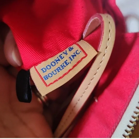 Dooney & Bourke White and Tan Crossbody Bag - Picture 8 of 9